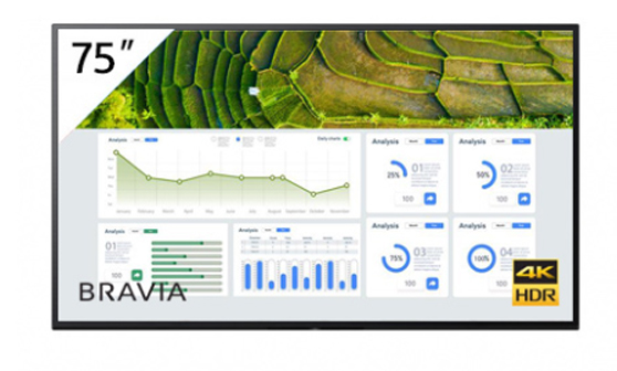 FW-75BZ30L 標(biāo)準(zhǔn)線 75英寸BRAVIA 4K HDR商用顯示器